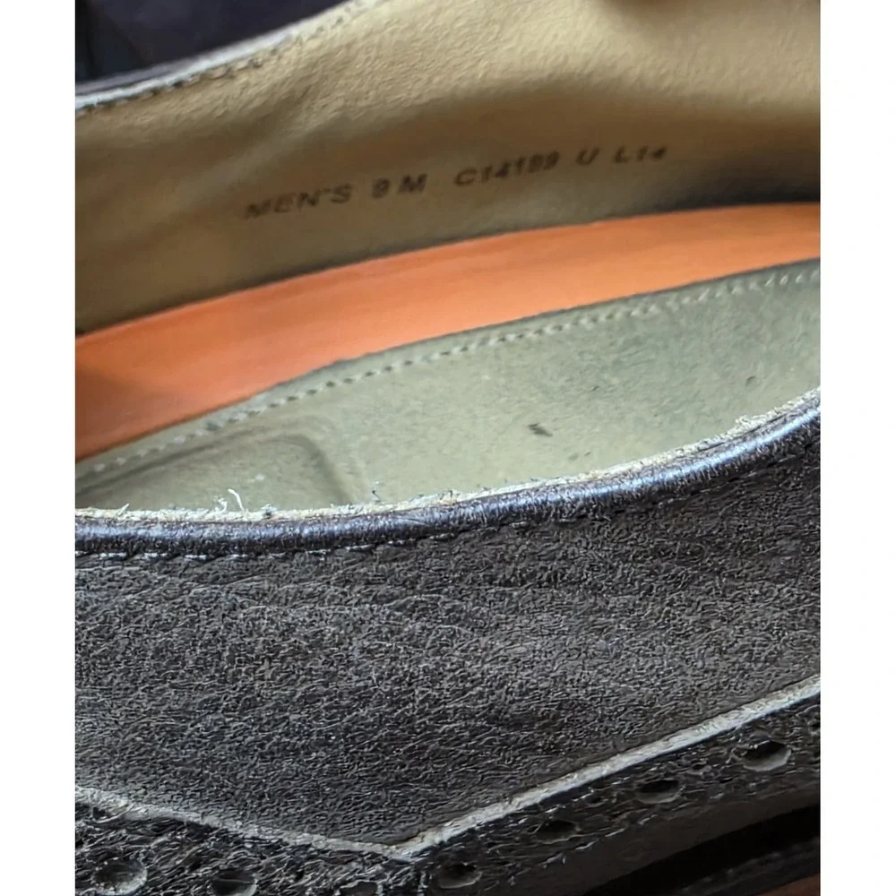 Cole Haan Men 9 M Carter Grand Wing Chestnut Grain Brown Leather $178 C14199